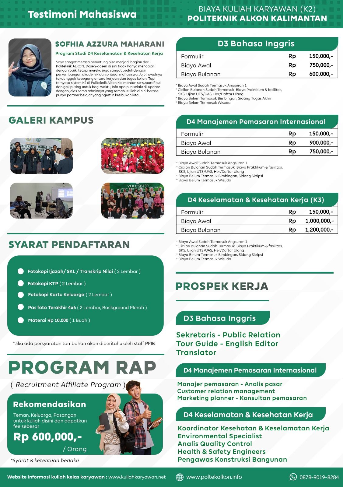 Pilihan Jurusan Kelas Karyawan Politeknik Alkon Kalimantan