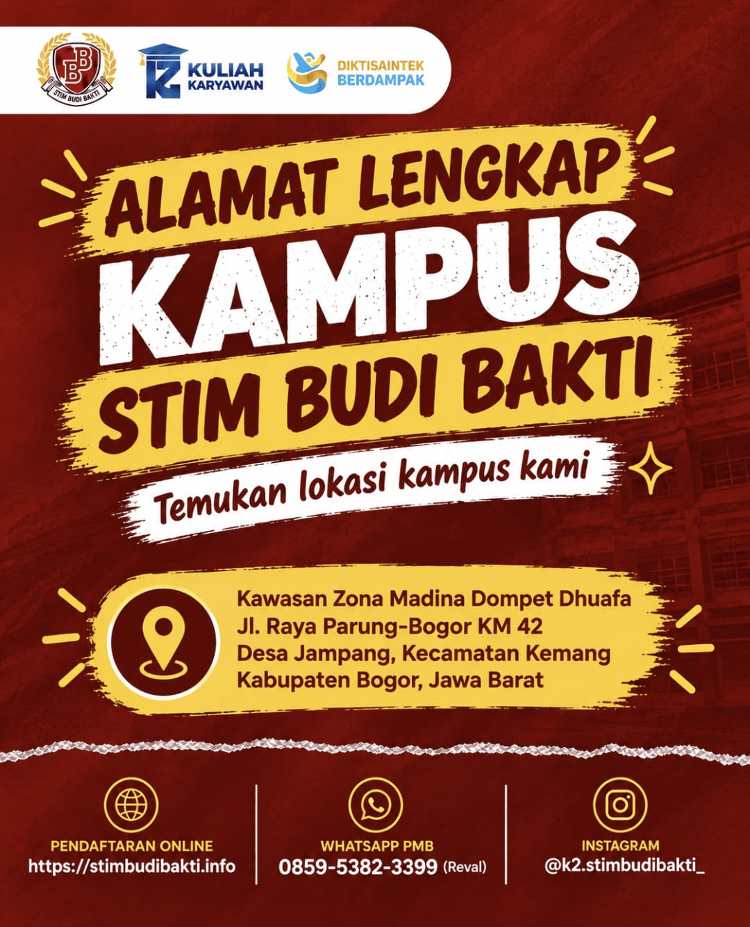 Alamat Kampus STIM Budi Bakti
