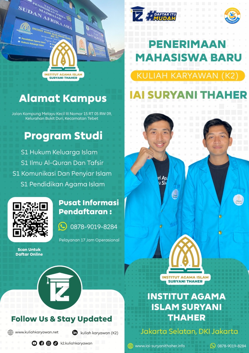 Pembukaan Pendaftaran Kuliah Jurusan PAI di Tebet Kampus IAI Suryani Thaher