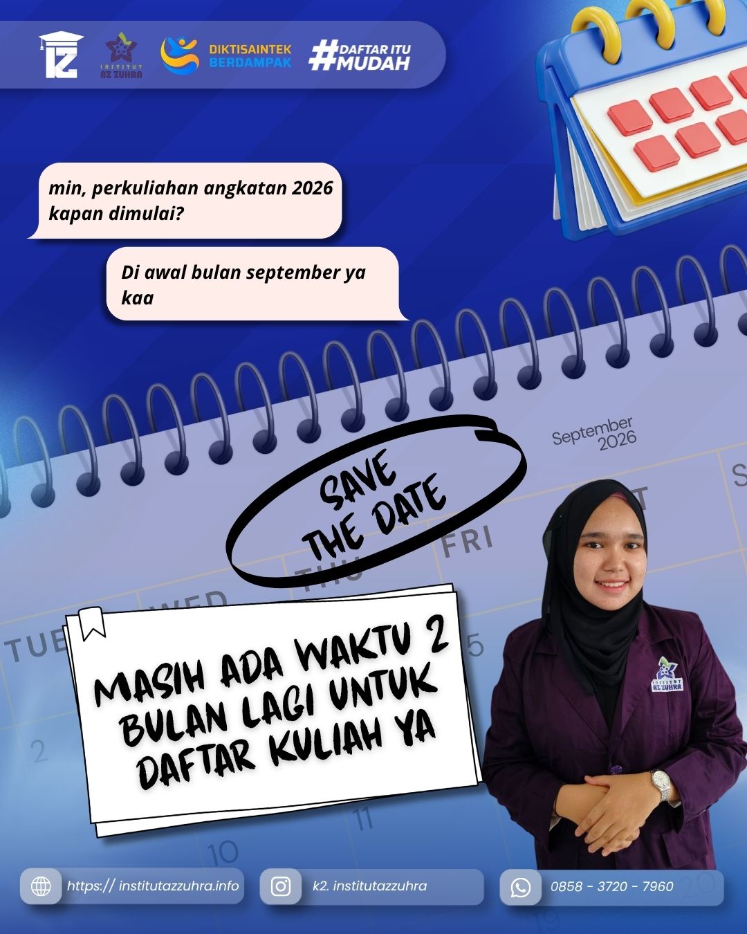 Kapan Perkuliahan Di Institut Az Zuhra Pekanbaru Dimulai