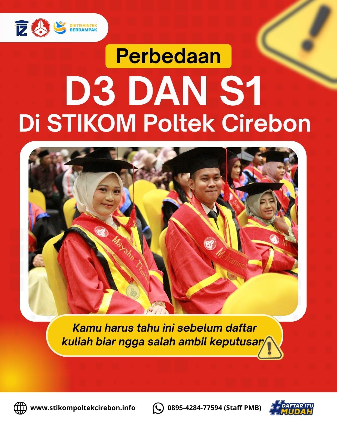 Perbedaan D3 dan S1 di STIKOM Poltek Cirebon