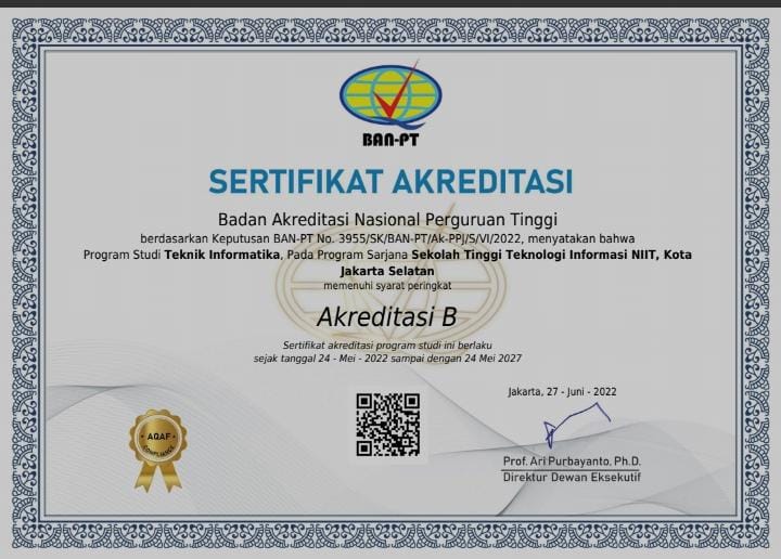 Akreditasi Sekolah Tinggi Teknologi Informasi NIIT