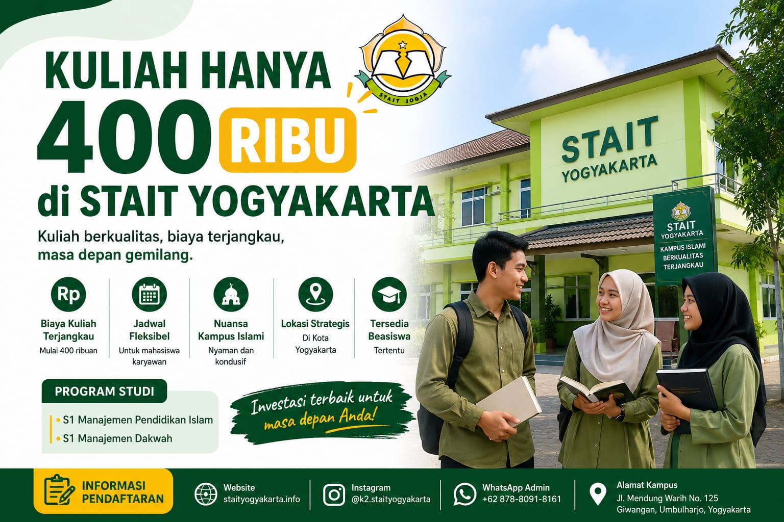 Kuliah Cuman 400 ribu Ya di STAIT Yogyakarta