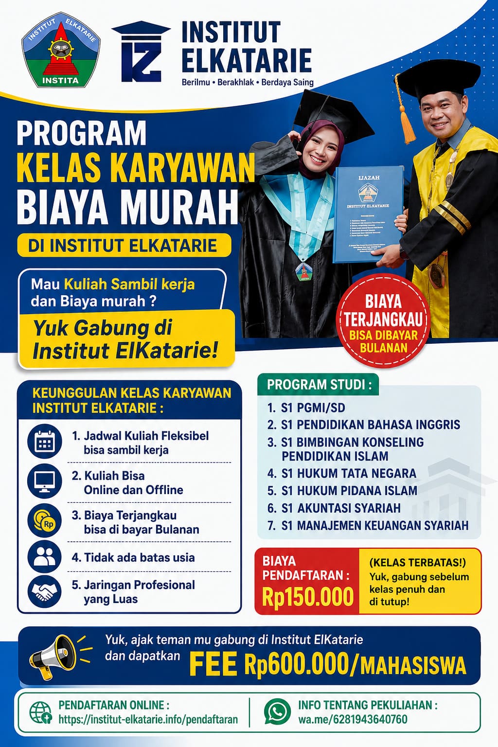Kuliah Karyawan Biaya Murah di Institut ElKatarie