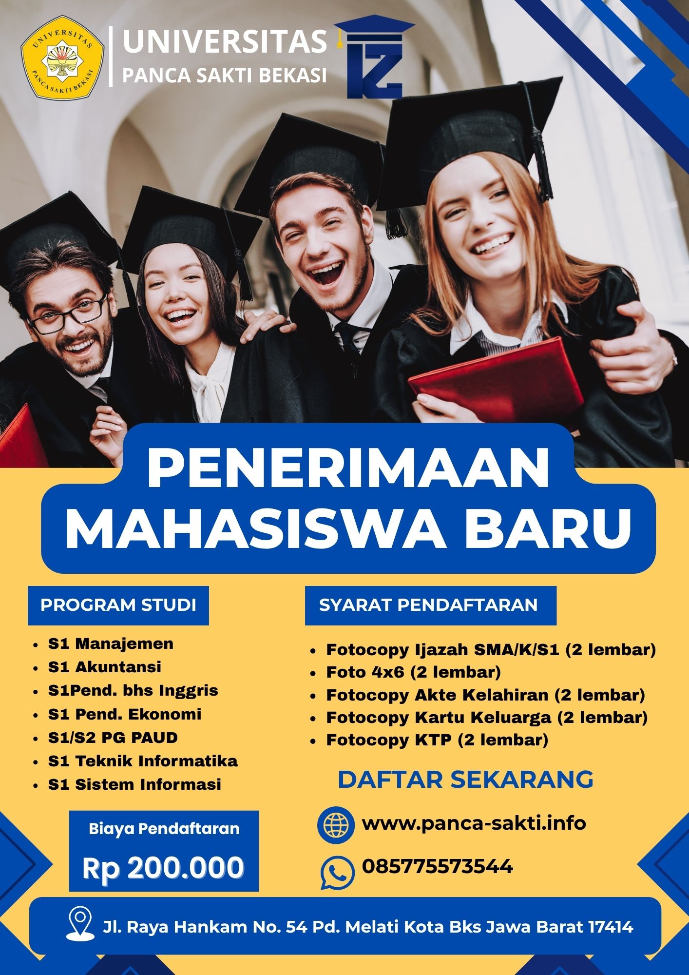 Pendaftaran Semester Ganjil 2026-2027 Universitas Panca Sakti Bekasi Sudah di Buka