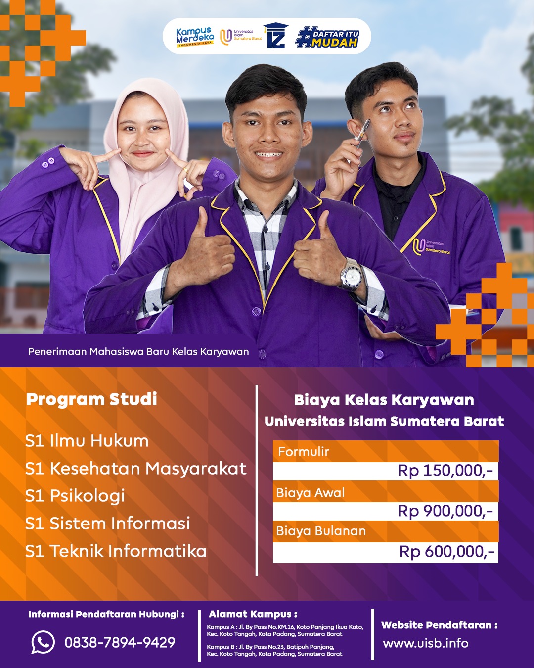 Kuliah Sambil Kerja Di Kota Padang Kampus Universitas Islam Sumatera Barat 