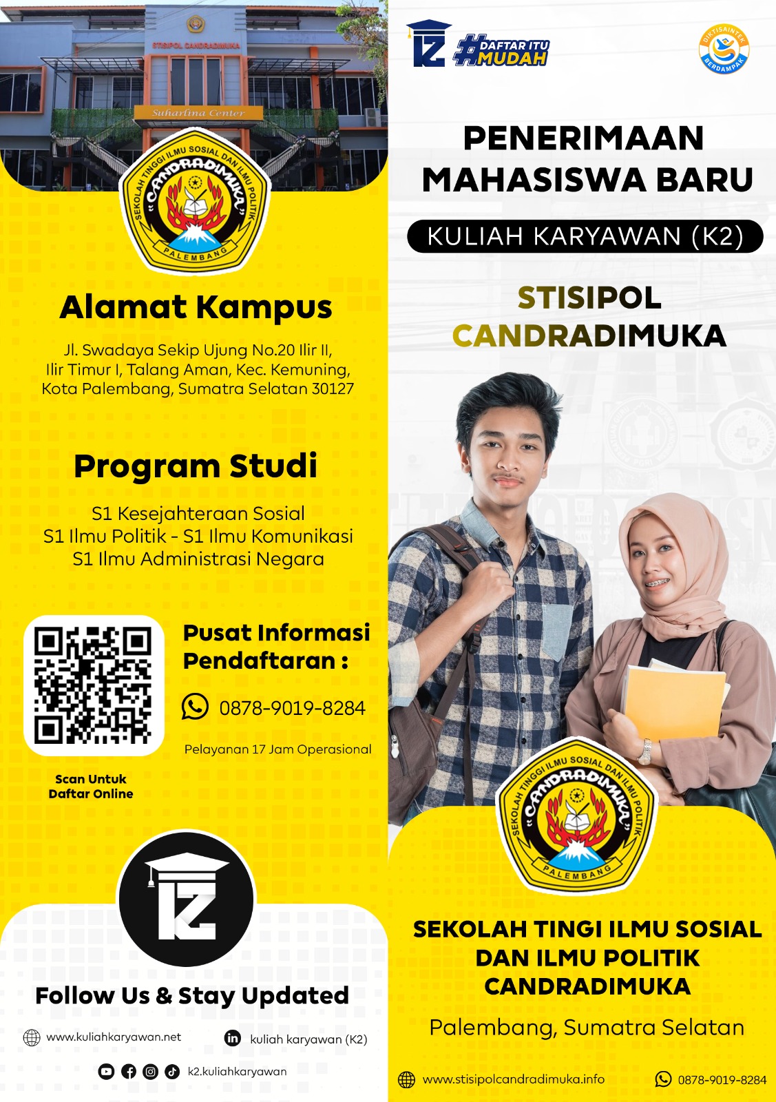 Cara Daftar Kuliah Di Kampus STISIPOL Candradimuka Palembang