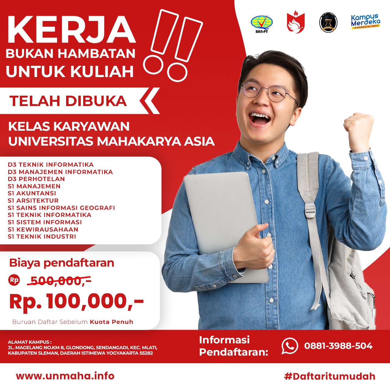 Universitas Mahakarya Asia Kelas Karyawan Masih Di Buka Tahun Ajaran 2024 / 2025