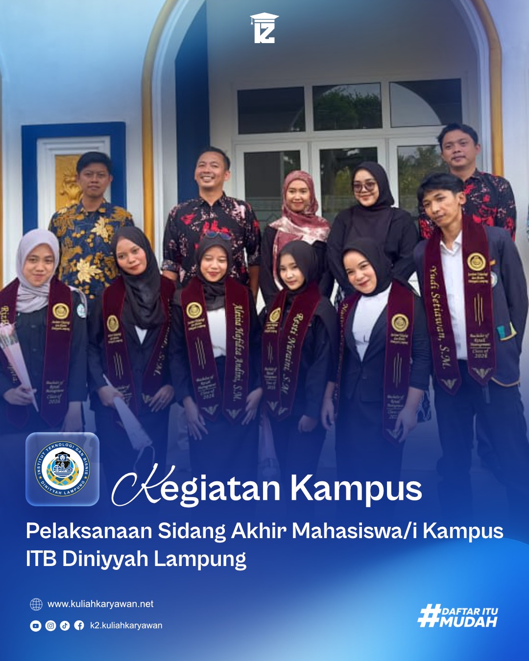 Pelaksanaan Sidang Akhir Mahasiswa Kampus ITB Diniyyah Lampung 