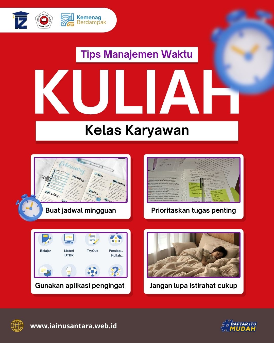Tips Manajemen Waktu untuk Mahasiswa Kelas Karyawan