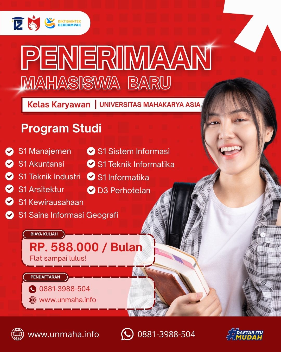 Kuliah Murah di Sleman: Universitas Mahakarya Asia Hanya Rp 588.000/Bulan