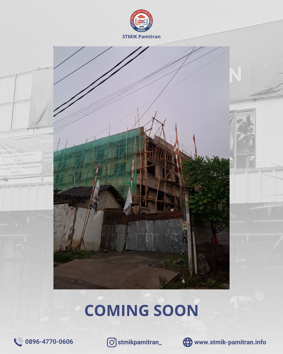 Sedang Dibangun Gedung Kampus Baru STMIK Pamitran
