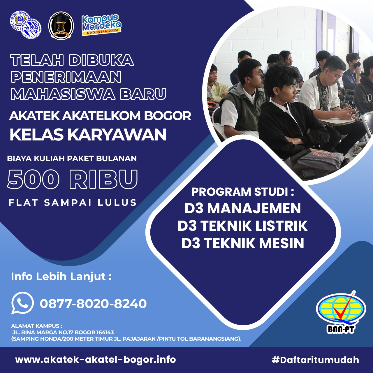 Biaya Untuk Kuliah Di Kampus Akatek Dan Akatel Bogor