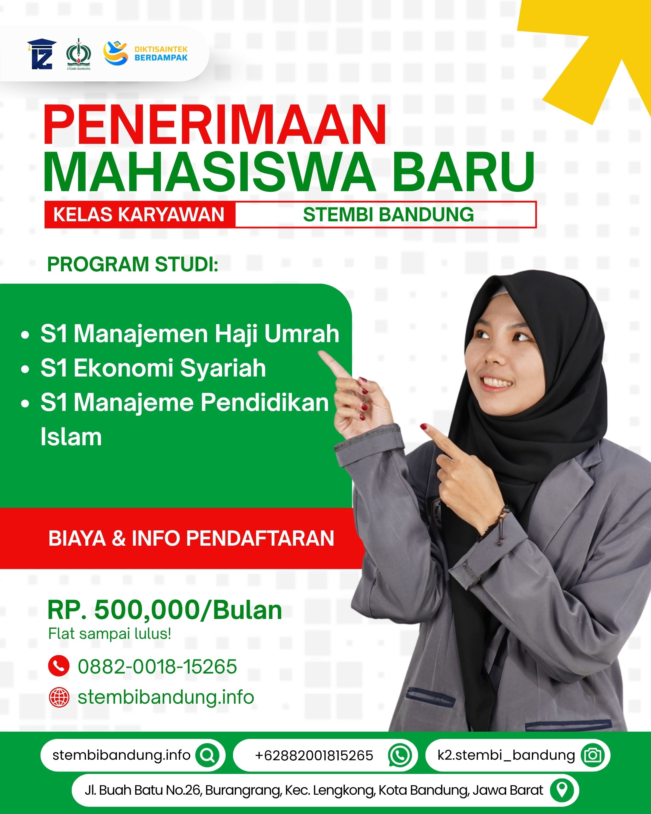 Penerimaan Mahasiswa Baru STEMBI Bandung 2026 Dibuka