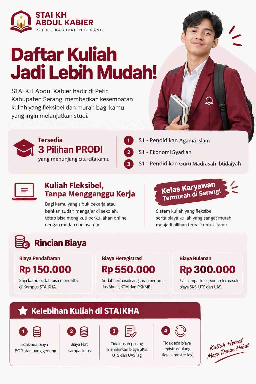 Kuliah Fleksibel dengan biaya paling murah di Serang Banten