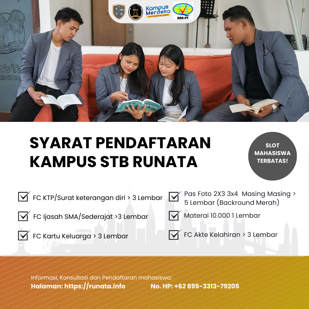 Persyaratan Pendaftaran di Kampus STB Runata