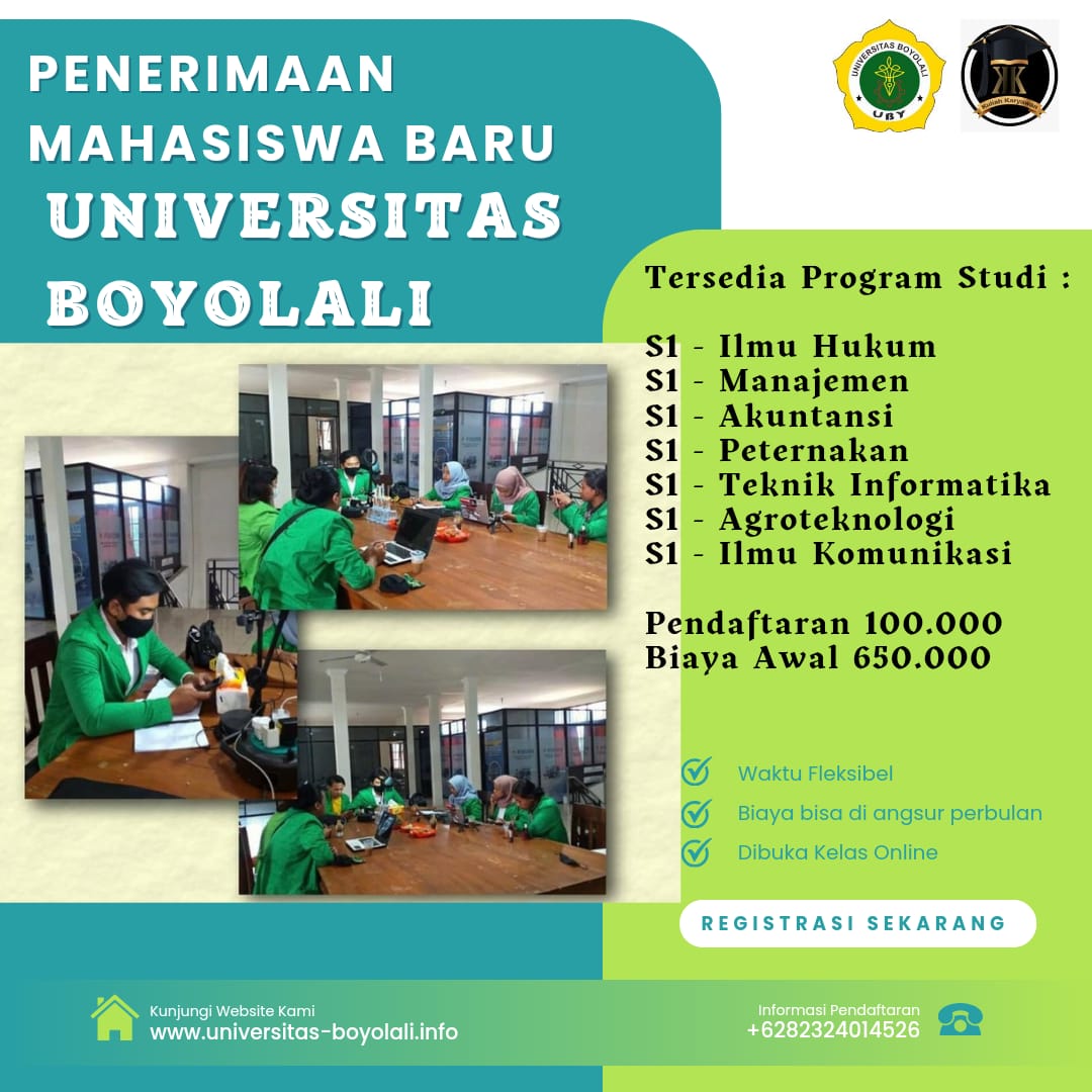 Penerimaan Mahasiswa Baru Kuliah Karyawan Universitas Boyolali