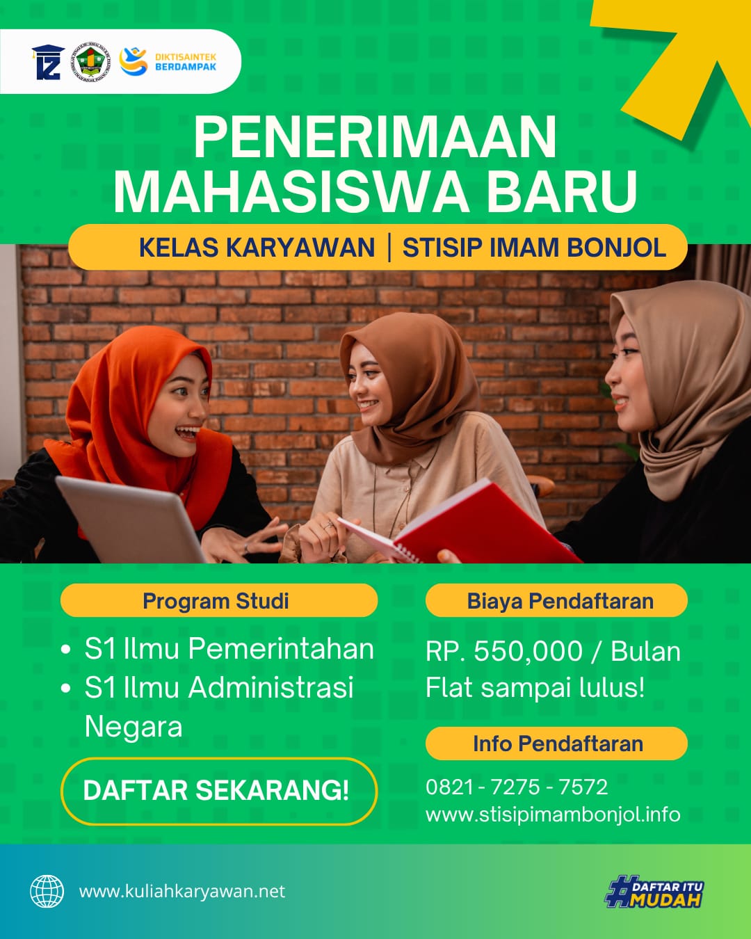 Kuliah Tidak Perlu Ribet, Gabung Kuliah Karyawan STISIP Imam Bonjol Padang