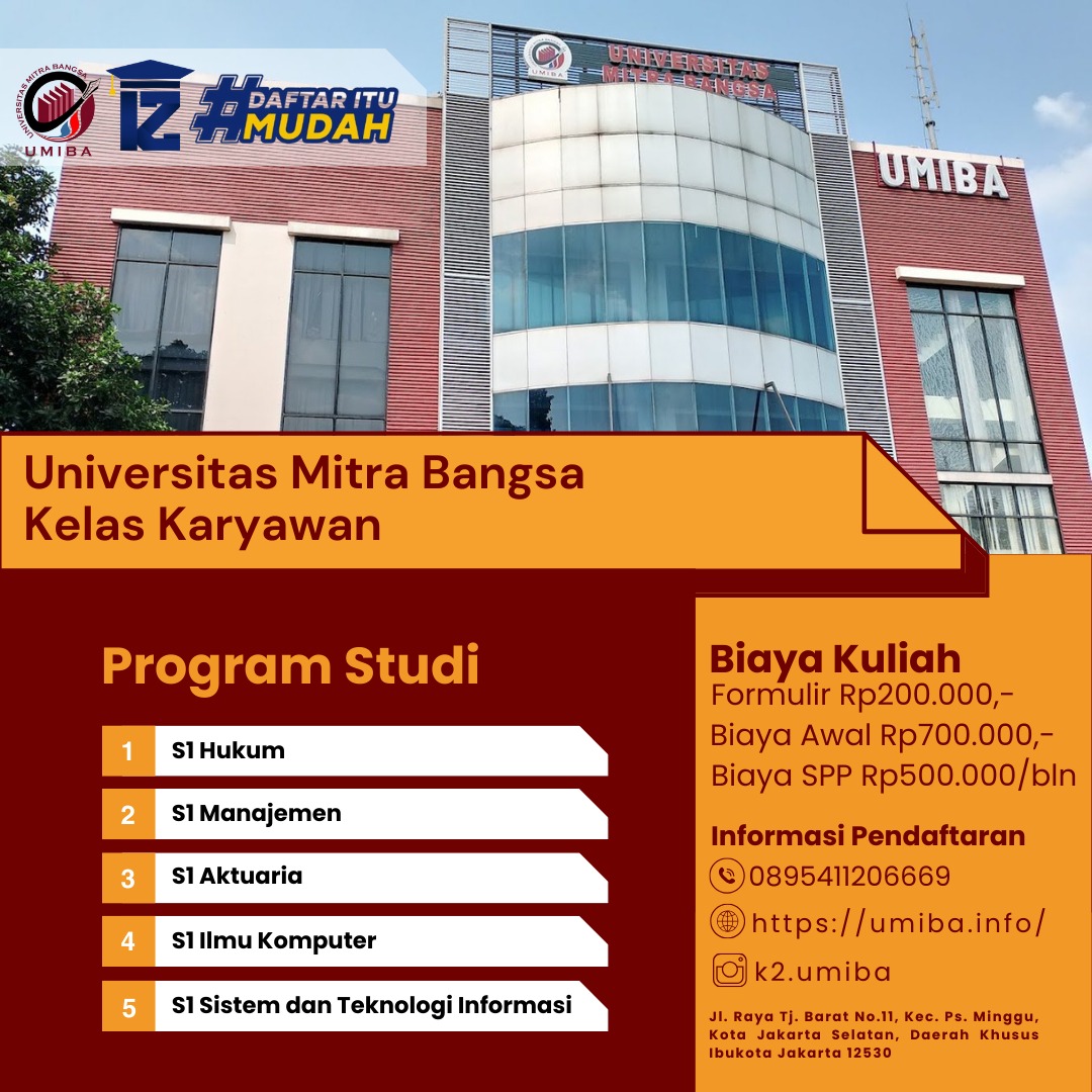 Pendafatran Kuliah UMIBA Pusat Pasar Minggu 