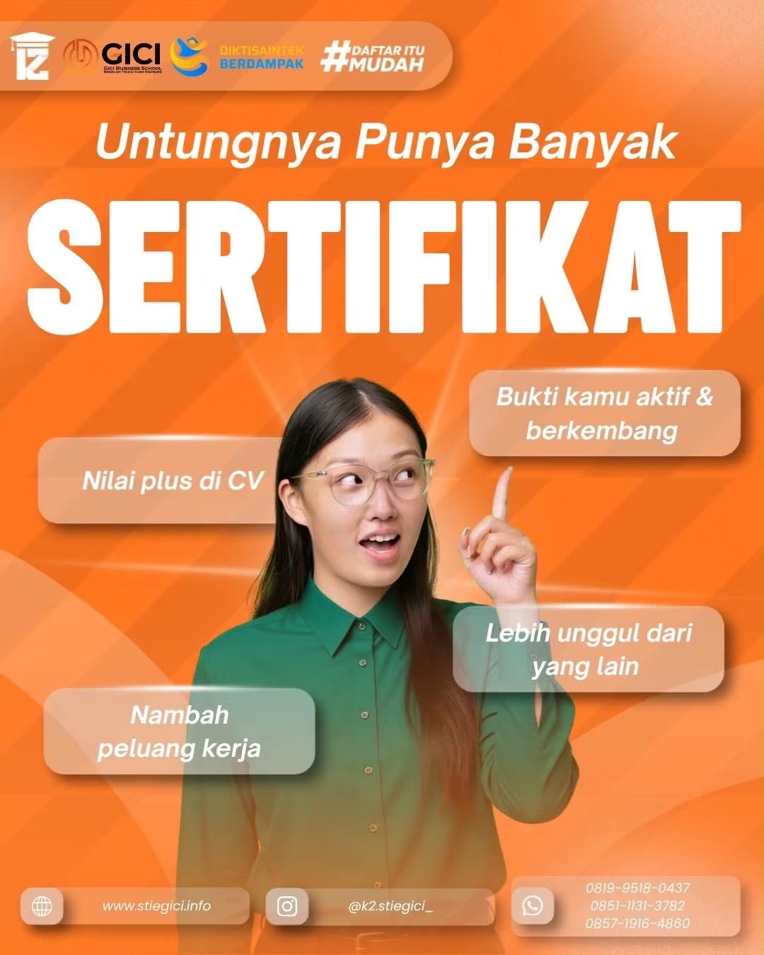 Kuliah di STIE GICI Raih Banyak Sertifikat untuk Bekal Karier