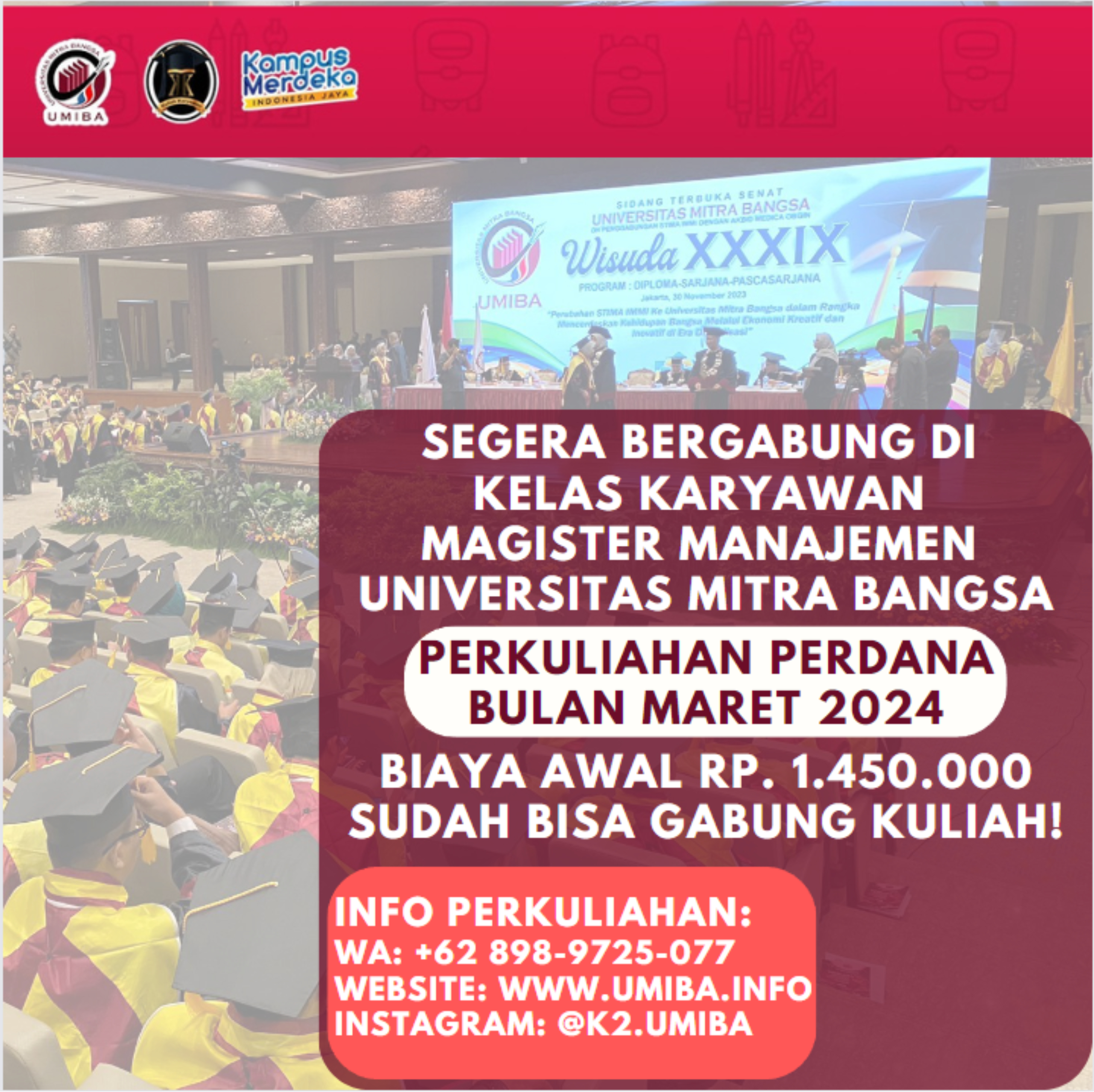 Daftar Kuliah Magister Manajemen Kelas Karyawan Perkuliahan Maret 2024 di Jakarta Selatan