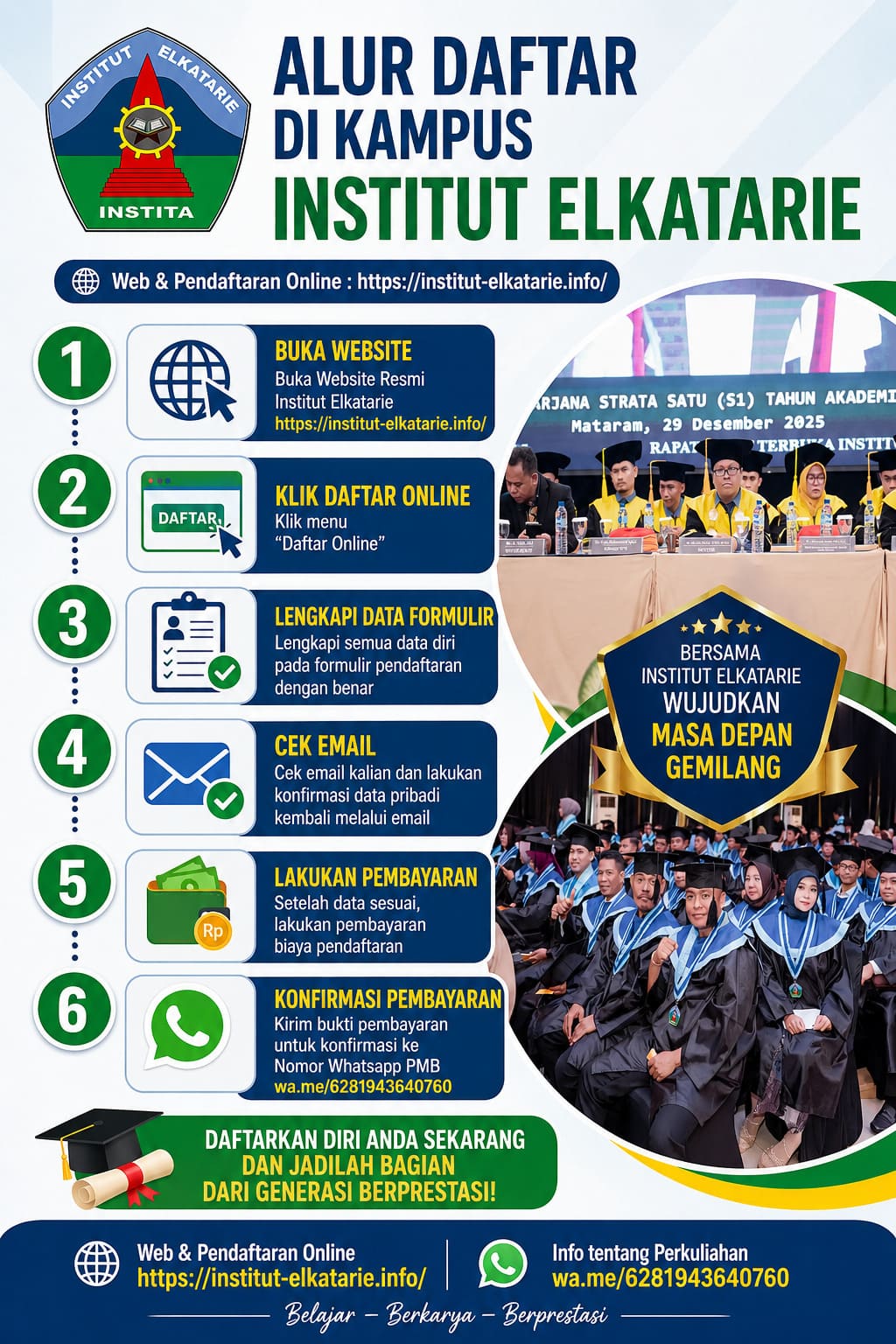 Alur Daftar Kuliah Kelas Karyawan di Kampus Institut ElKatarie