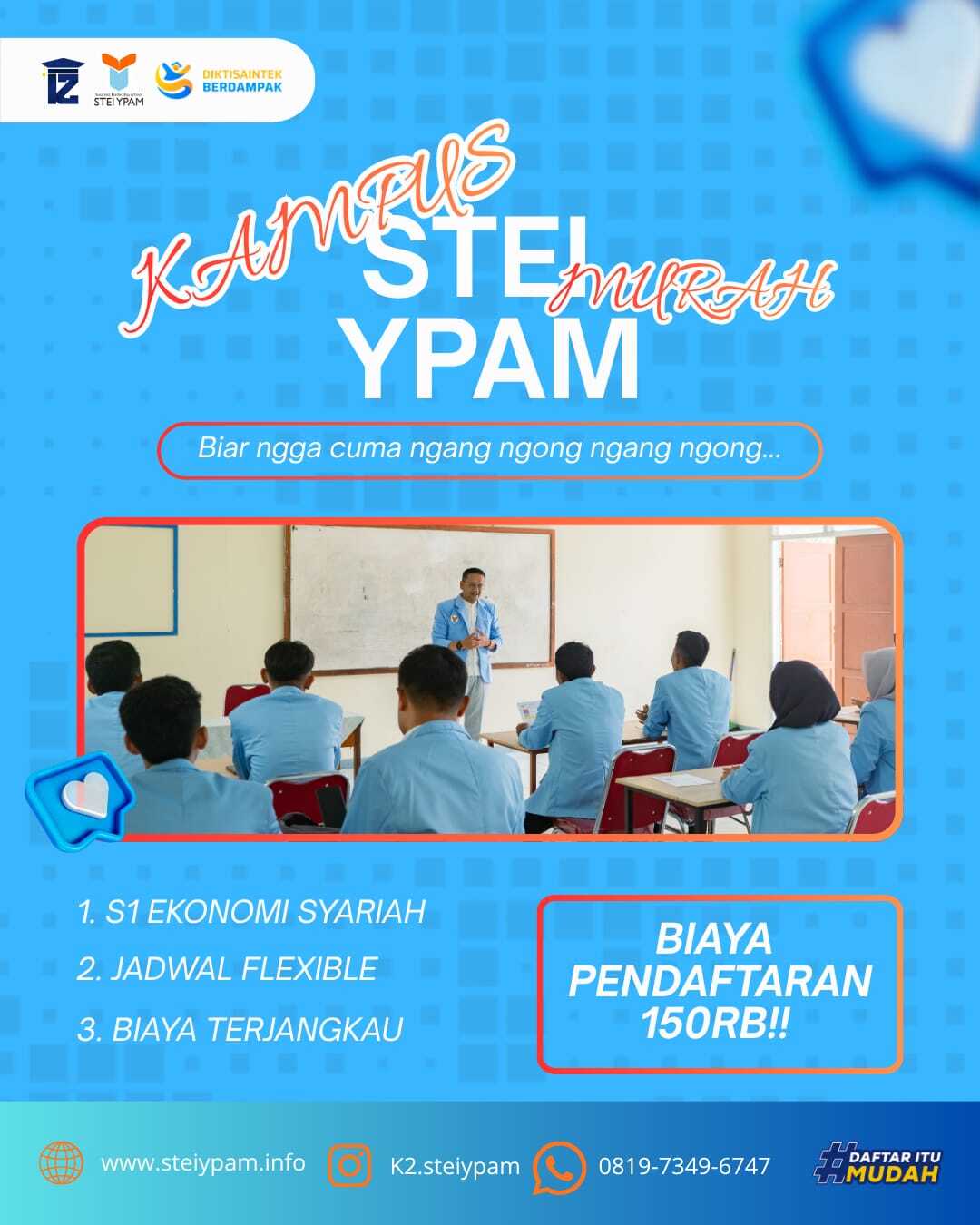 Kuliah Nggak Harus Mahal Mulai dari Rp600 Ribu di STEI YPAM