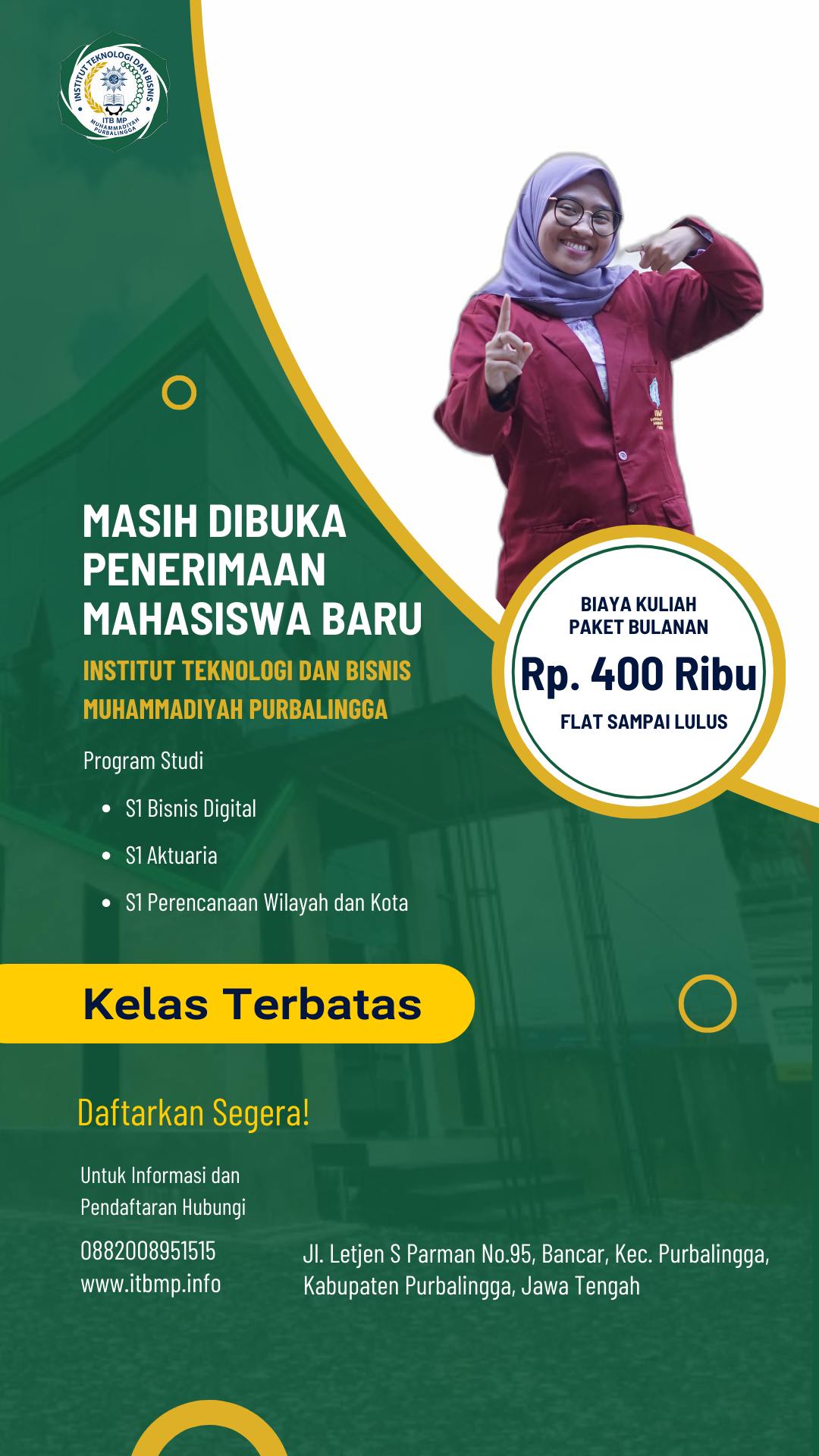 Biaya Kuliah Bulanan di Kampus ITB Muhammadiyah Purbalingga