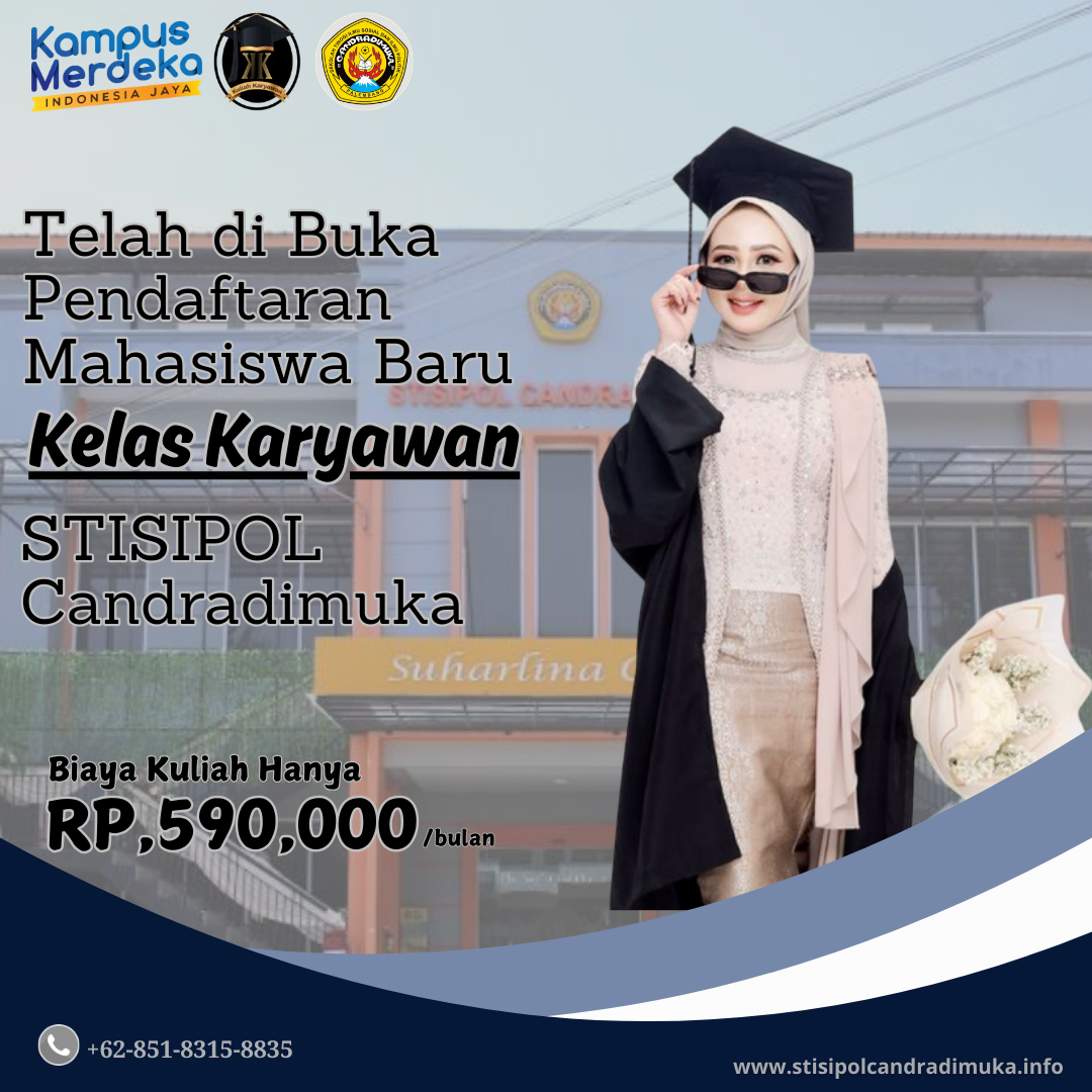 Pendaftaran Mahasiswa Baru Kelas Karyawan STISIPOL Candradimuka Palembang 