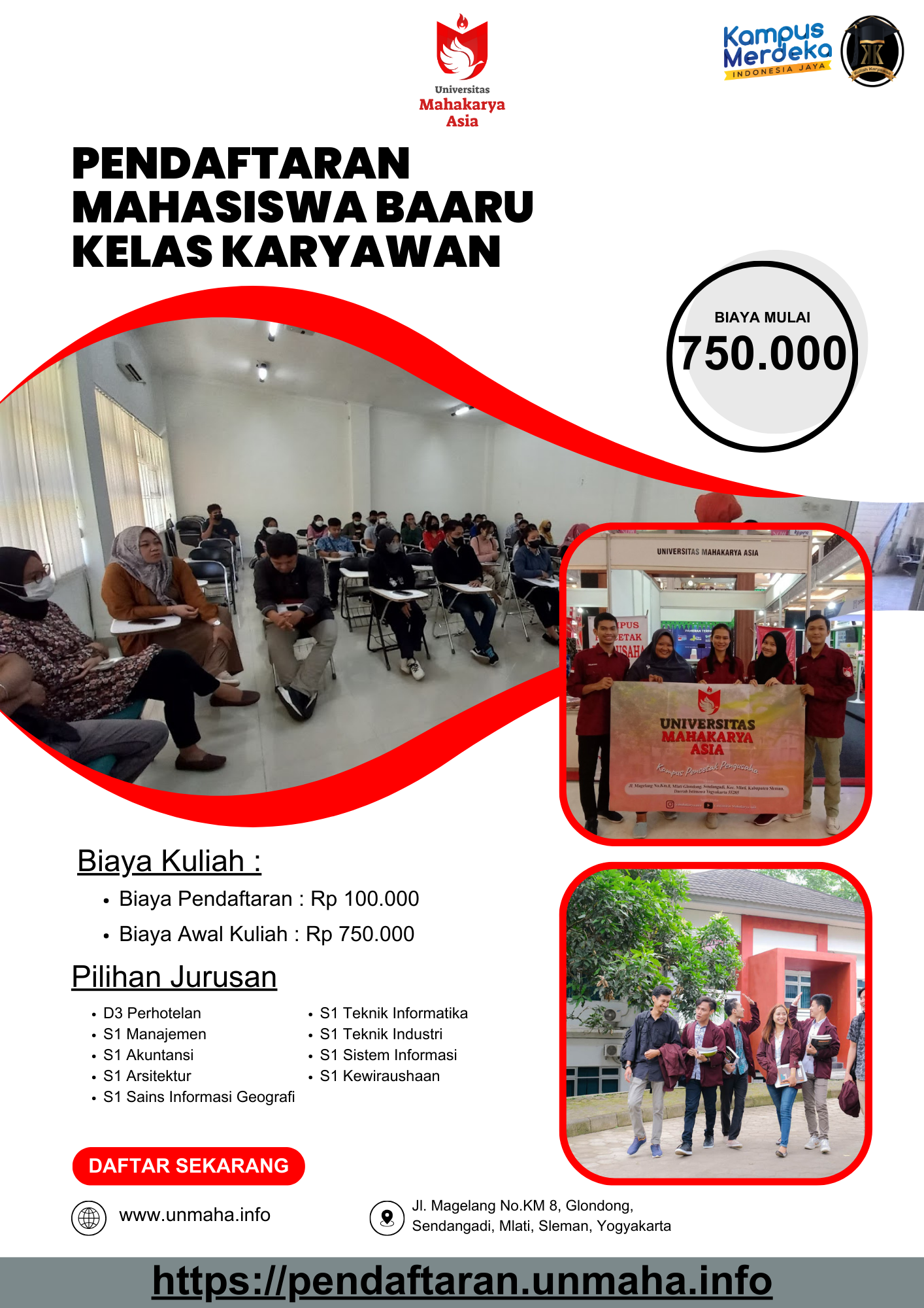 Telah Dibuka Mahasiswa Kelas Karyawan Universitas Mahakarya Asia