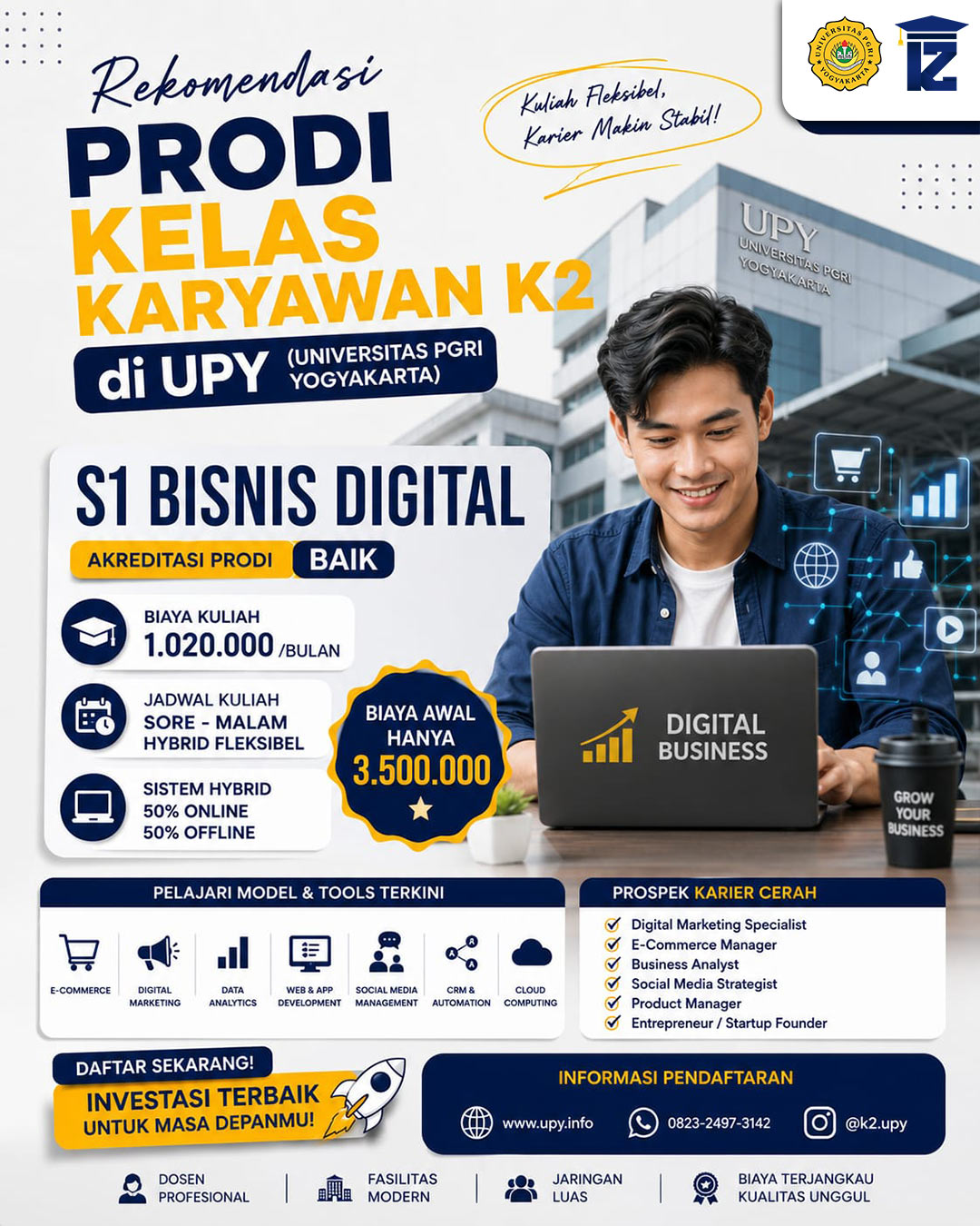 Bulan Terakhir Penerimaan Mahasiswa Baru S1 Bisnis Digital UPY