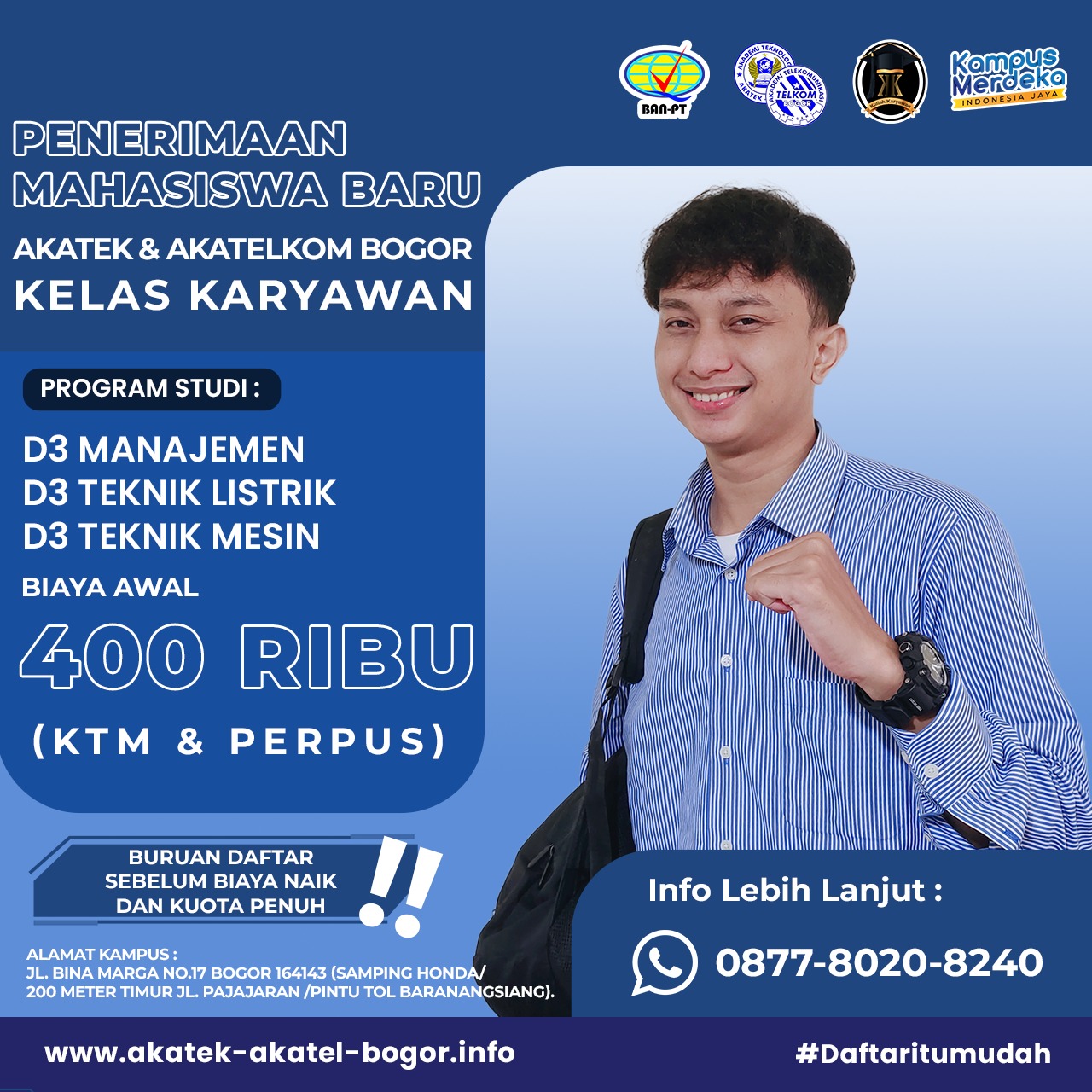 Biaya Awal Di Akatek Dan Akatel Bogor