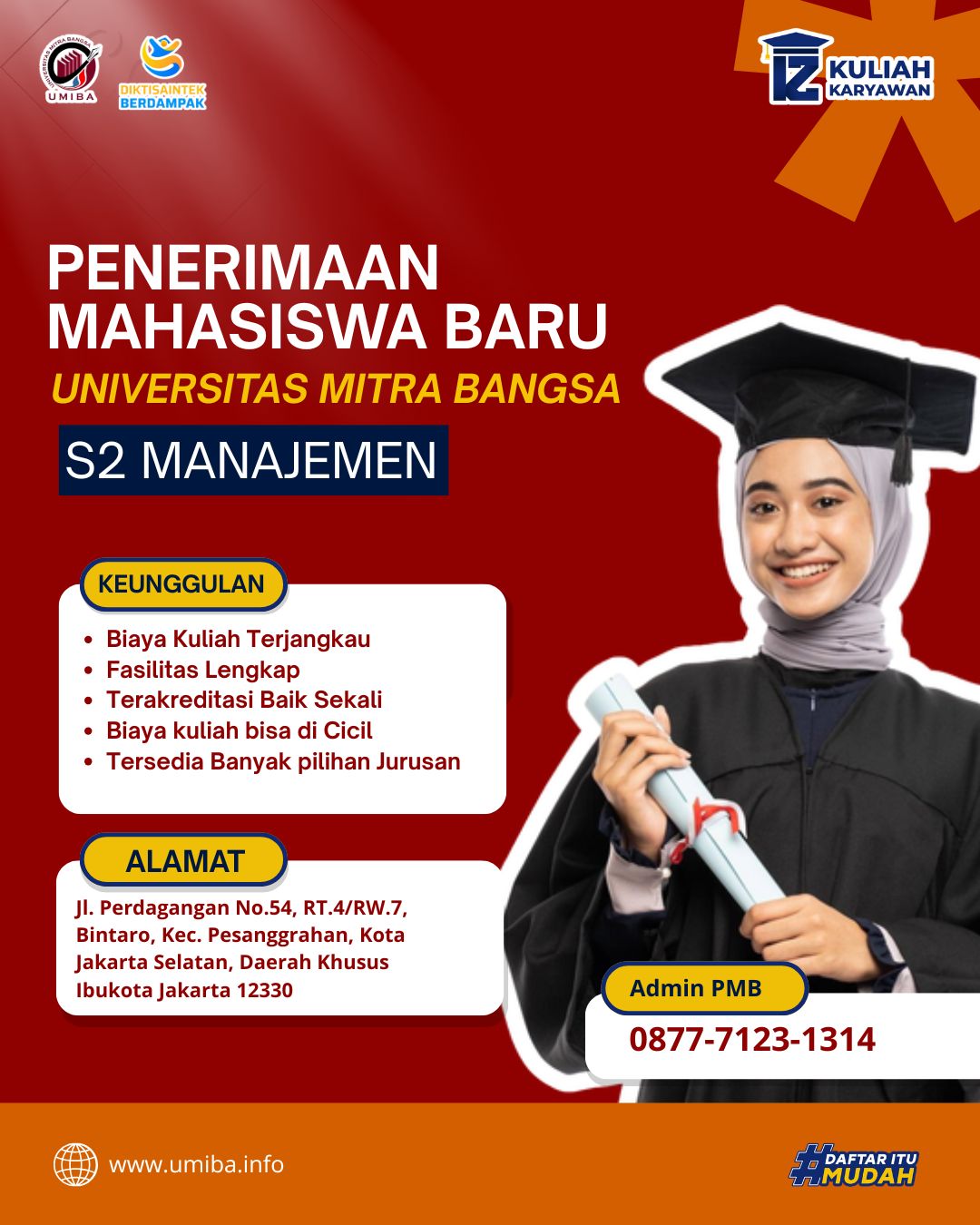 Kuliah S2 Manajemen Di Jakarta Selatan Dengan Jadwal Fleksibel Di UMIBA Bintaro
