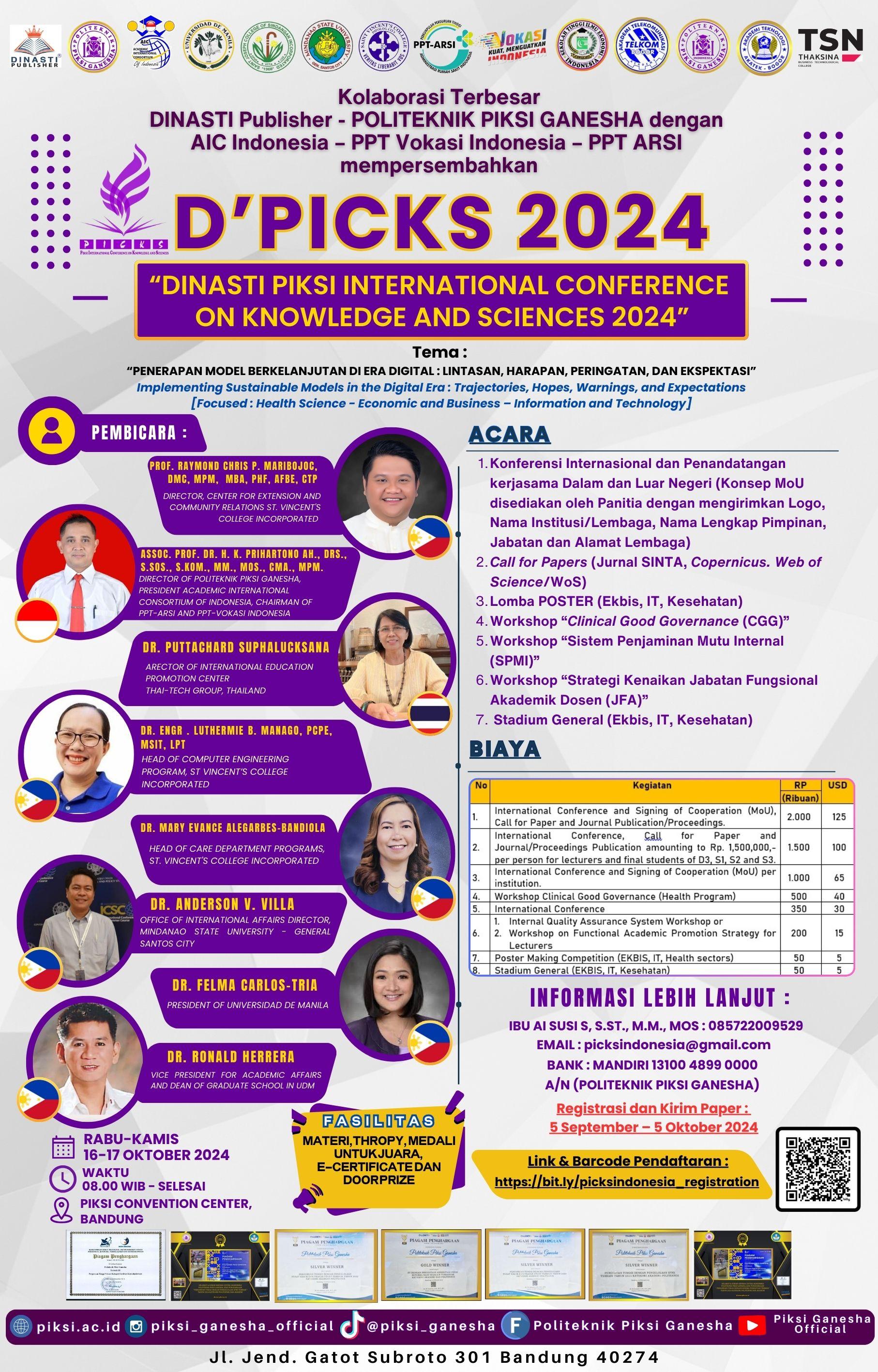 KOLABORASI TERBESAR DINASTI Publisher - POLITEKNIK PIKSI GANESHA dengan AIC Indonesia - PPT Vokasi I