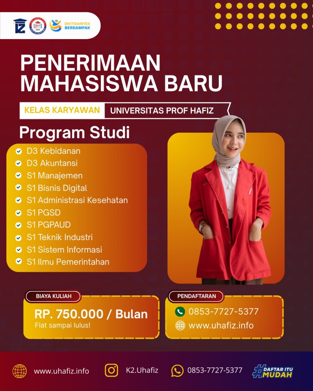 Jurusan D3 Akuntansi kelas karyawan di Universitas Hafiz 