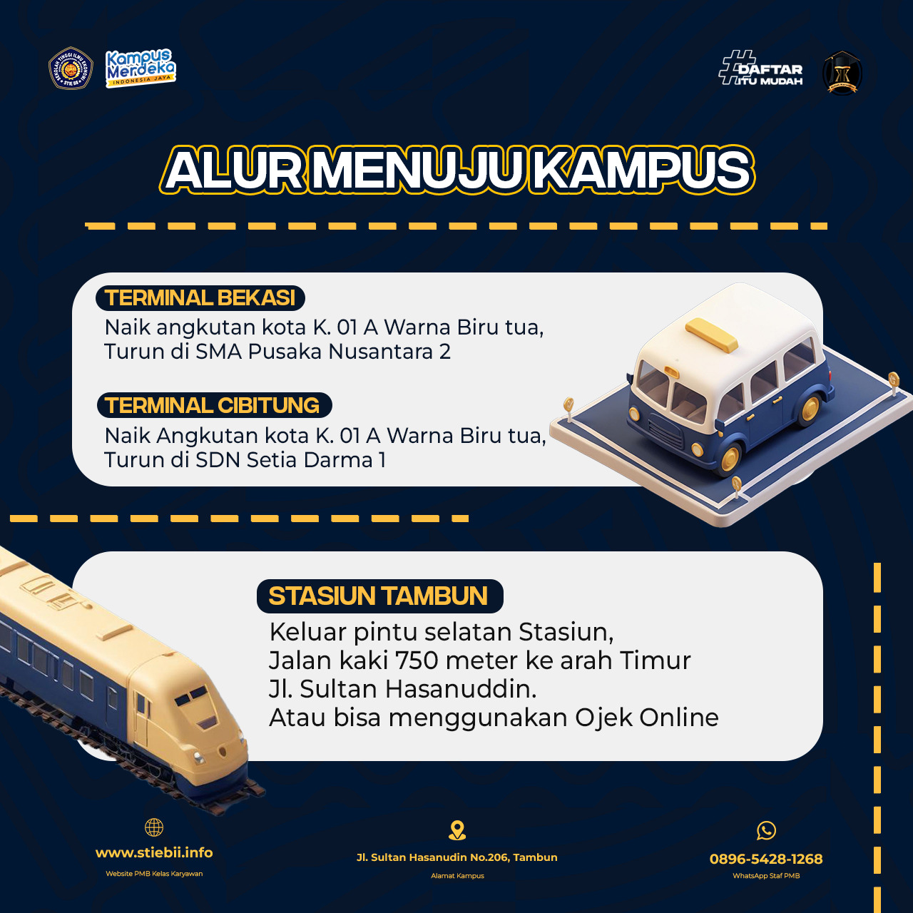 Kampus Terdekat dari Stasiun Tambun STIE BII
