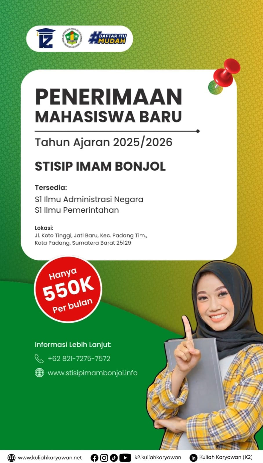 Kuliah Untuk Karyawan Dengan Biaya Murah Di STISIP Imam Bonjol Padang