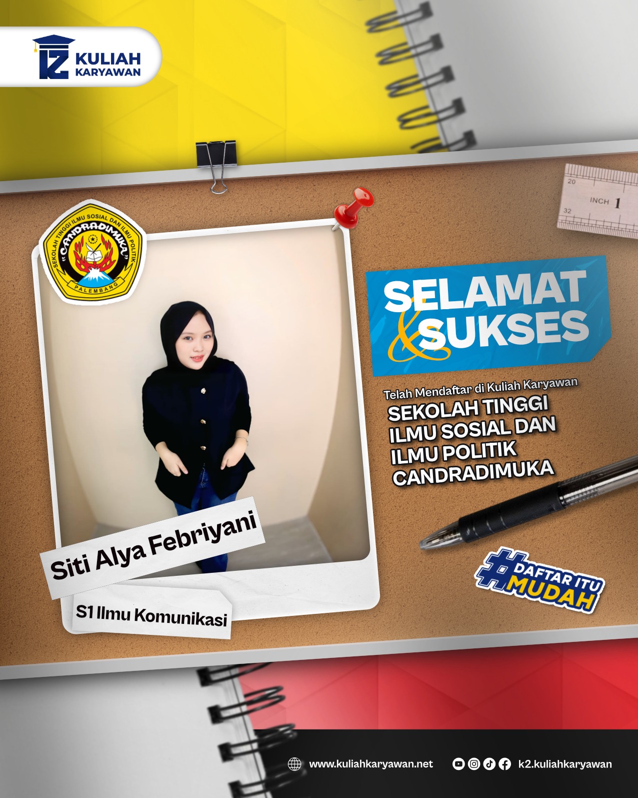 Daftar Kuliah Kelas Karyawan Di Kampus STISIPOL Candradimuka Palembang