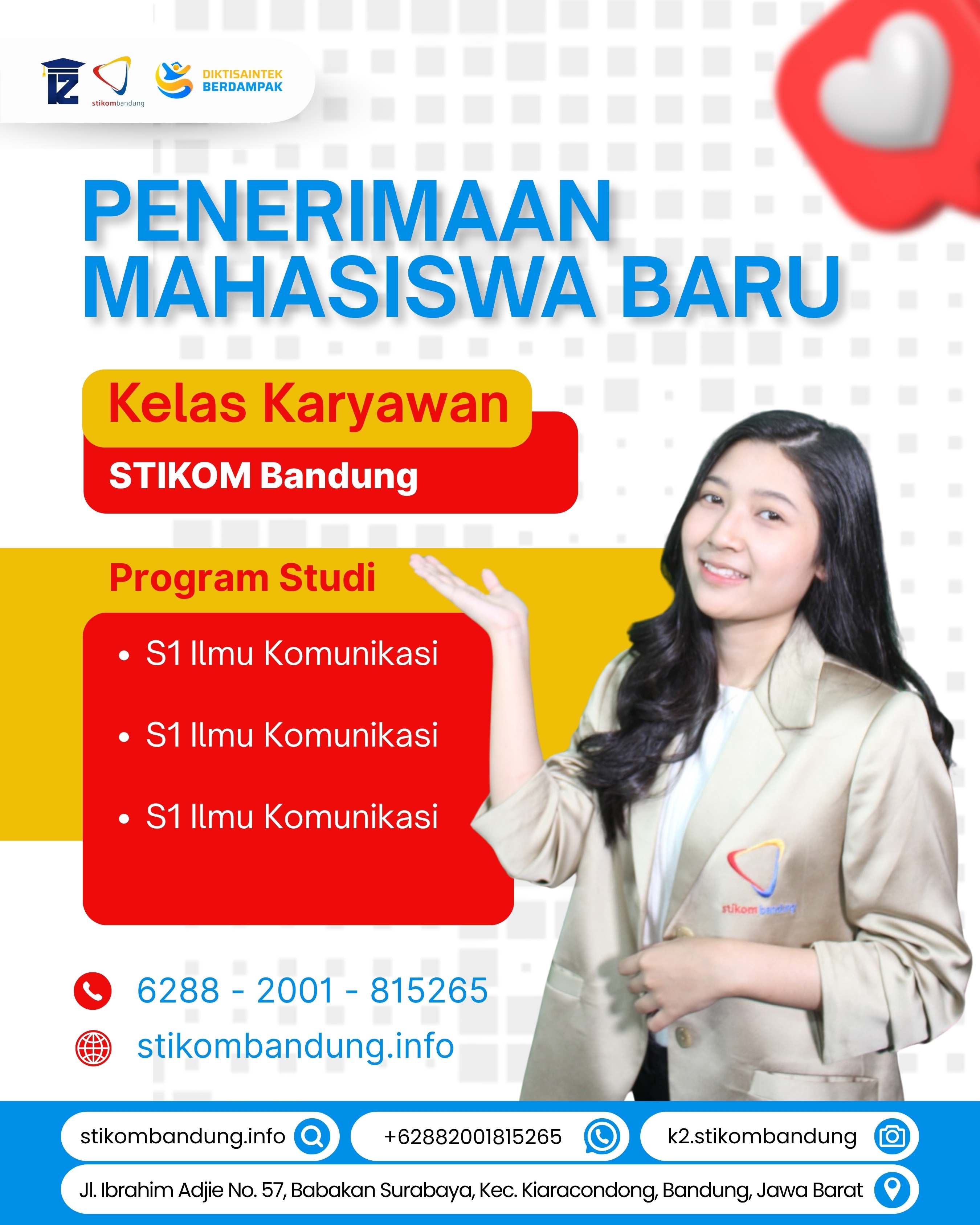 Pendaftaran Kuliah Kelas Karyawan di STIKOM Bandung 2026