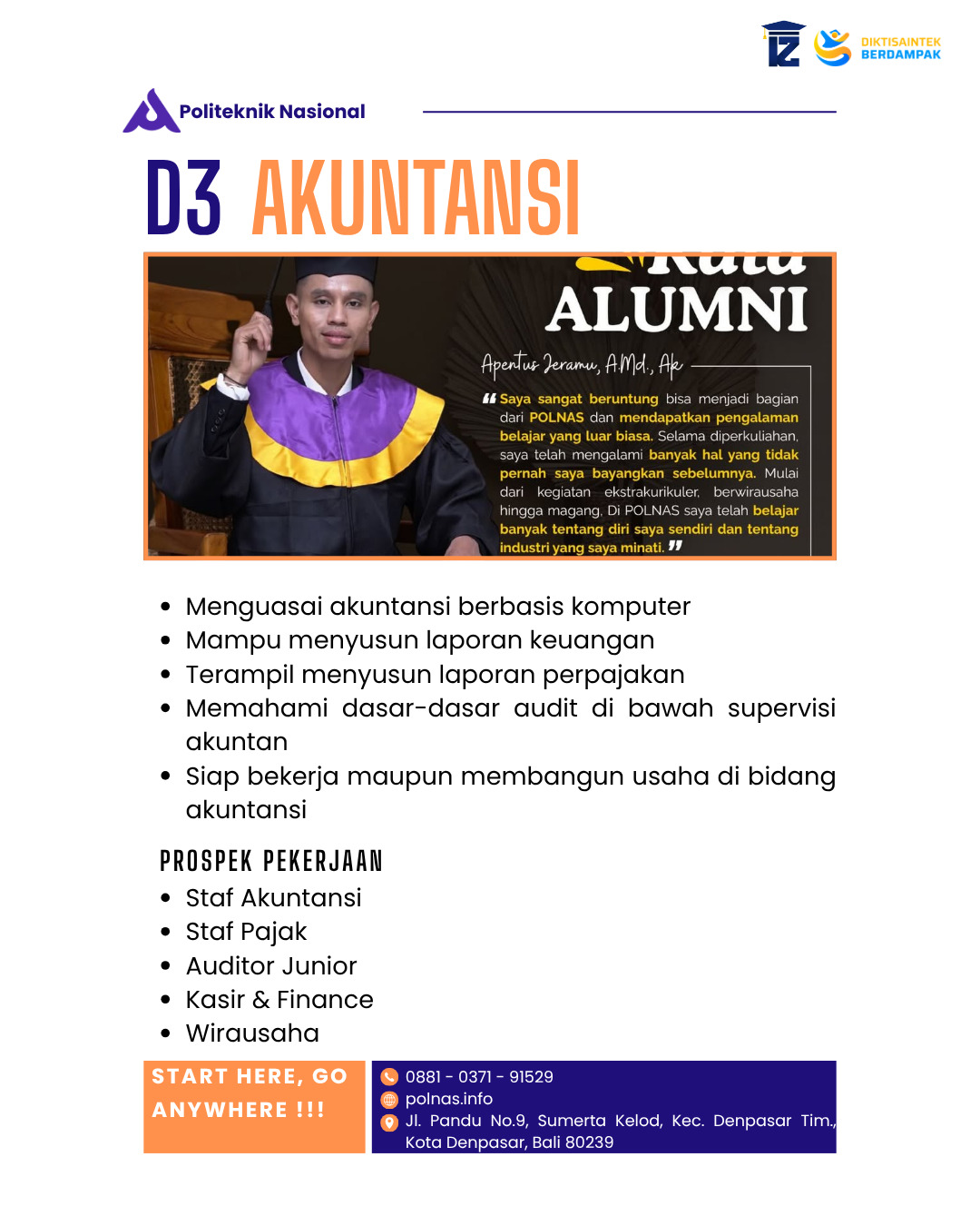 Prospek Jurusan D3 Akuntansi Kampus Politeknik Nasional