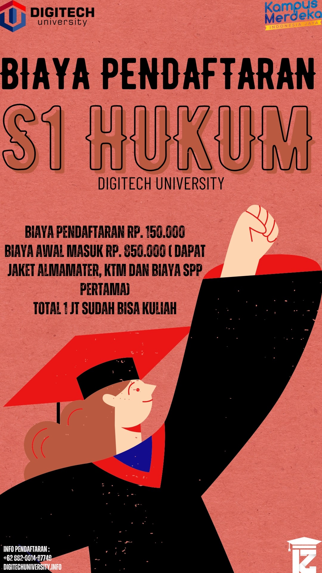 Biaya Pendaftaran S1 Hukum Digitech University
