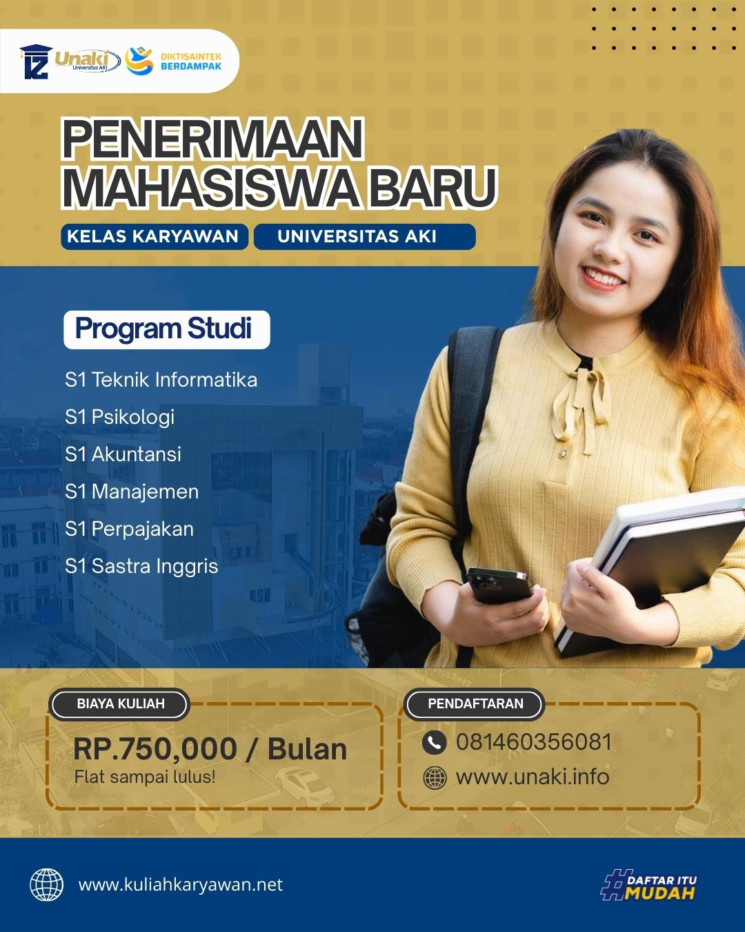 Rekomendasi kampus Biaya Tejangaku 2026 Di Universitas AKI