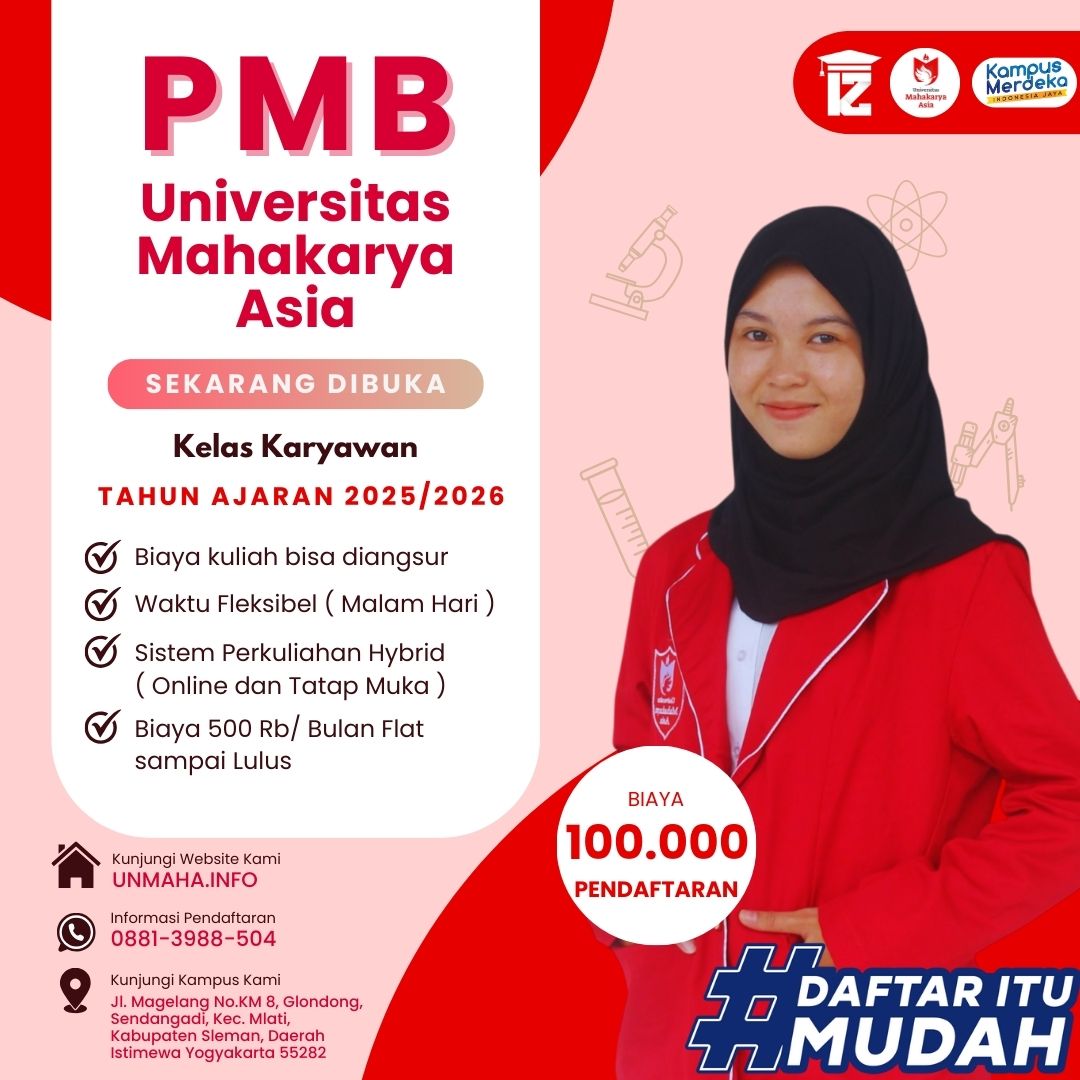 Universitas Mahakarya Asia Buka Penerimaan Mahasiswa Baru Kelas Karyawan Tahun Ajaran 2025/2026