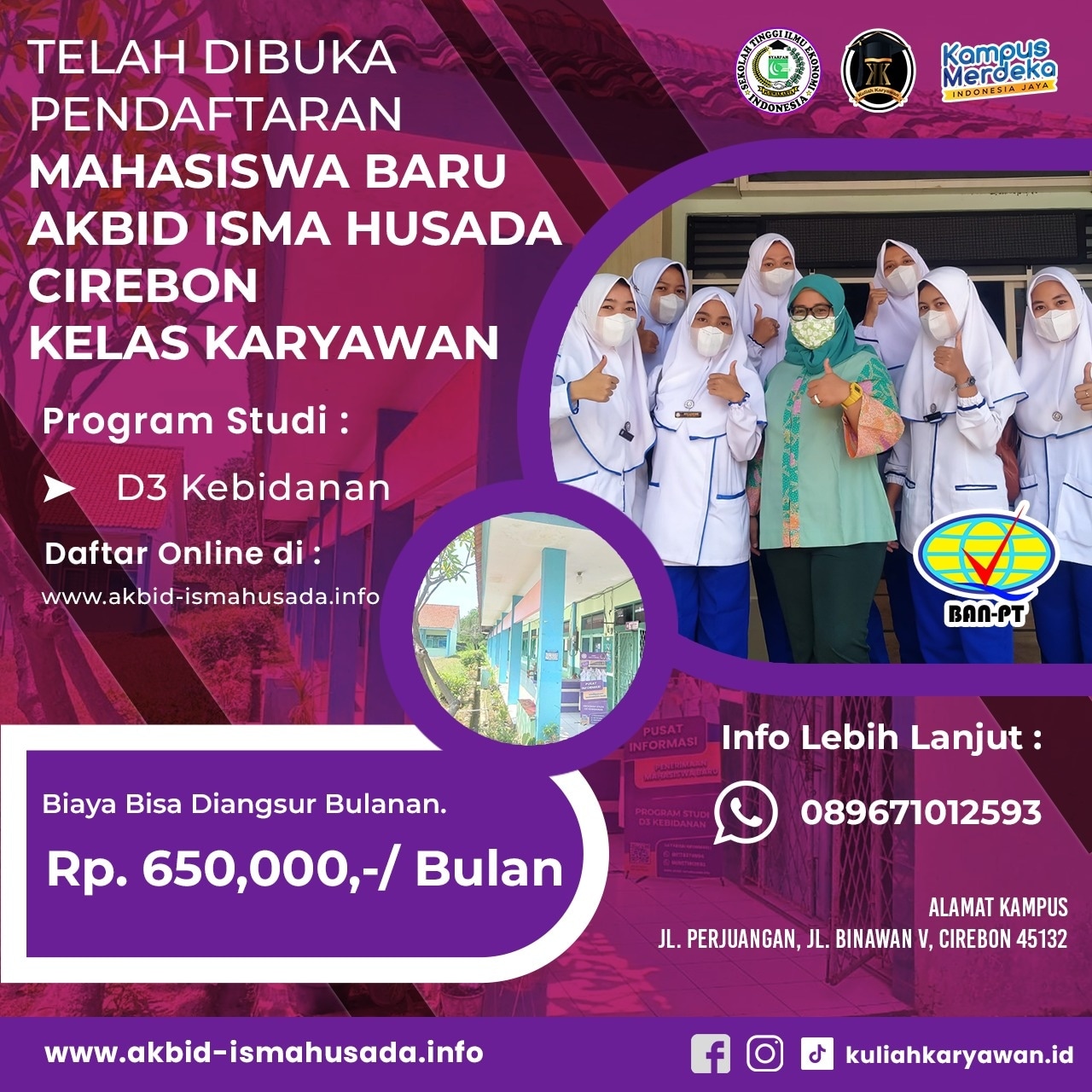 Akbid Isma Husada Cirebon Tempat Kuliah Kelas Karyawan Kebidanan 
