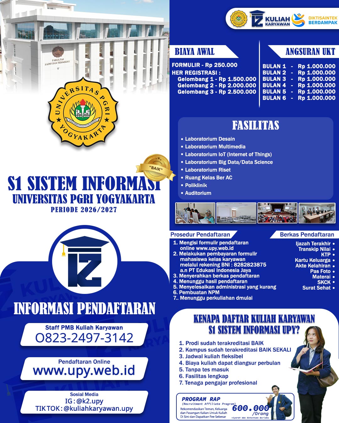 Kuliah Karyawan S1 Sistem Informasi di Jogja Biaya Terjangkau dan Jadwal Fleksibel di UPY