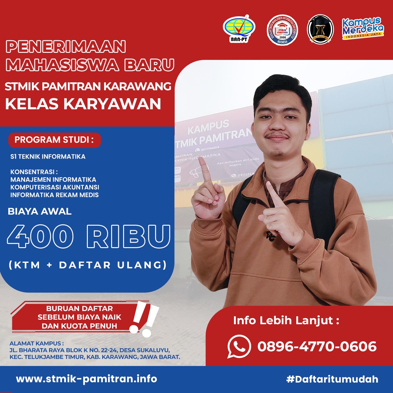 Kelas Karyawan STMIK Pamitran Karawang - Solusi Terbaik Kerja Sambil Kuliah