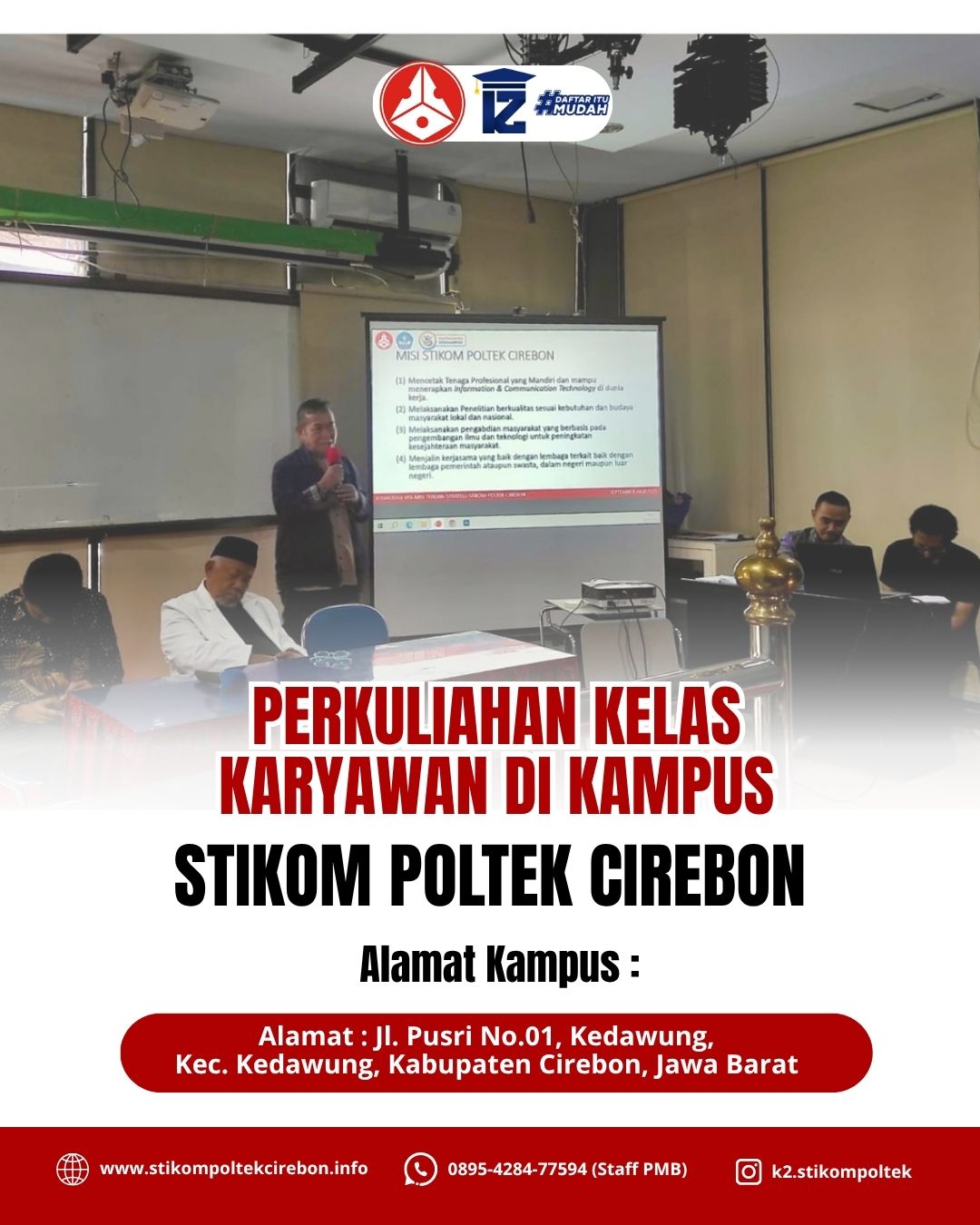 Perkuliahan kelas karyawan di STIKOM Poltek Cirebon