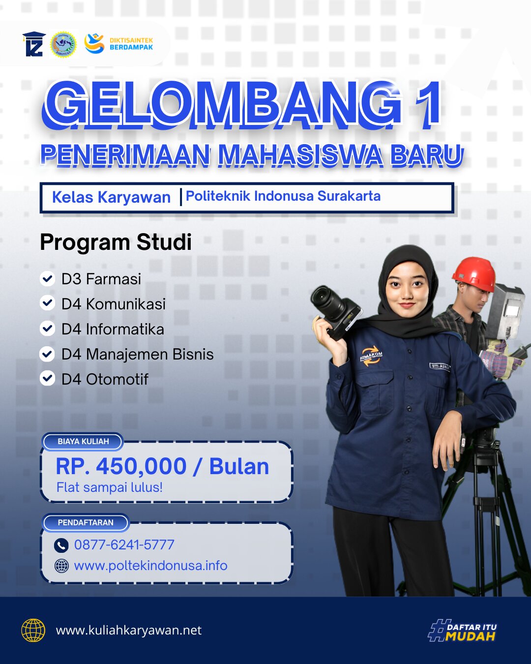 Pendaftaran Kuliah di Indonusa : Resmi Buka Gelombang 1