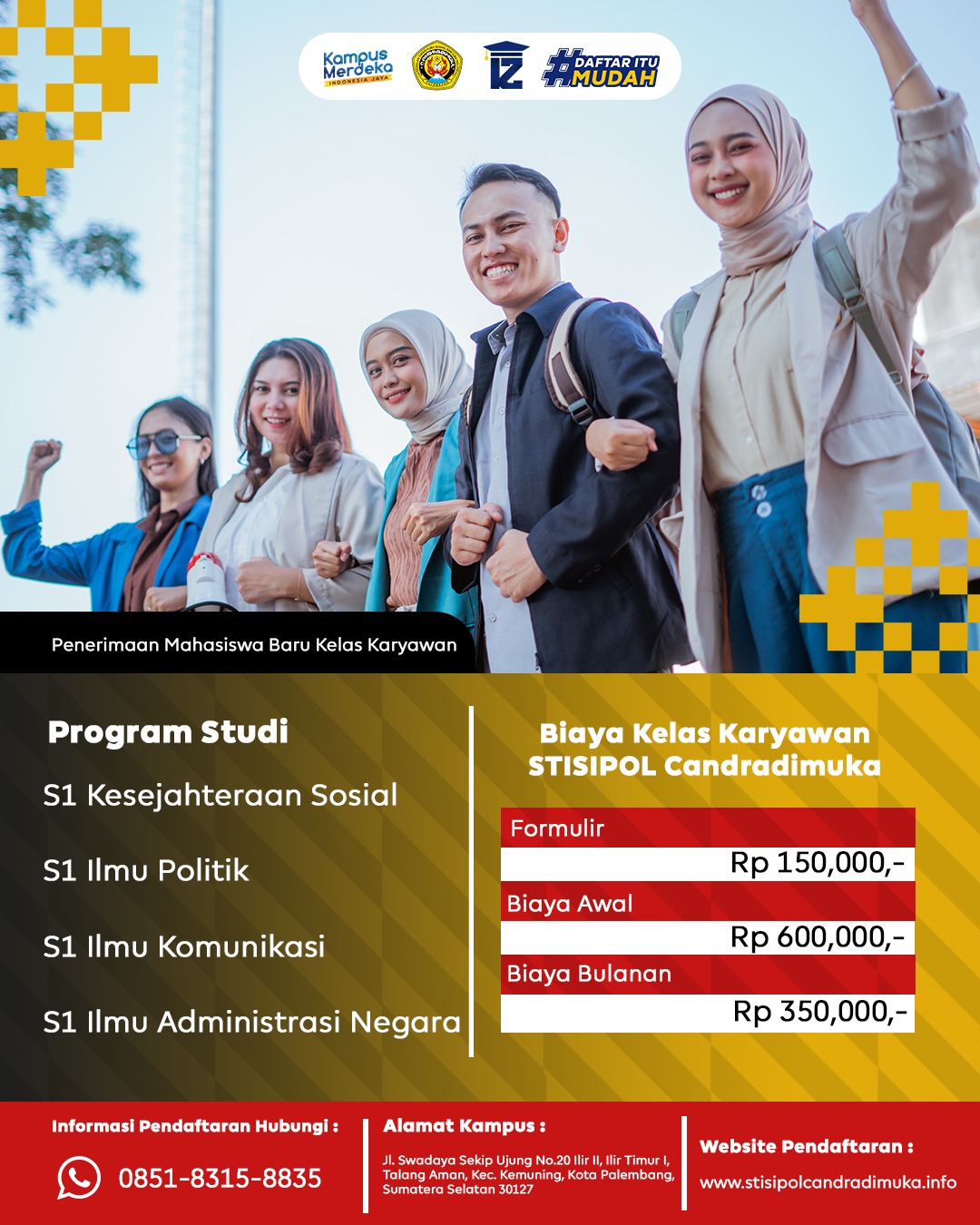 Penerimaan Mahasiswa Baru STISIPOL Candradimuka Palembang