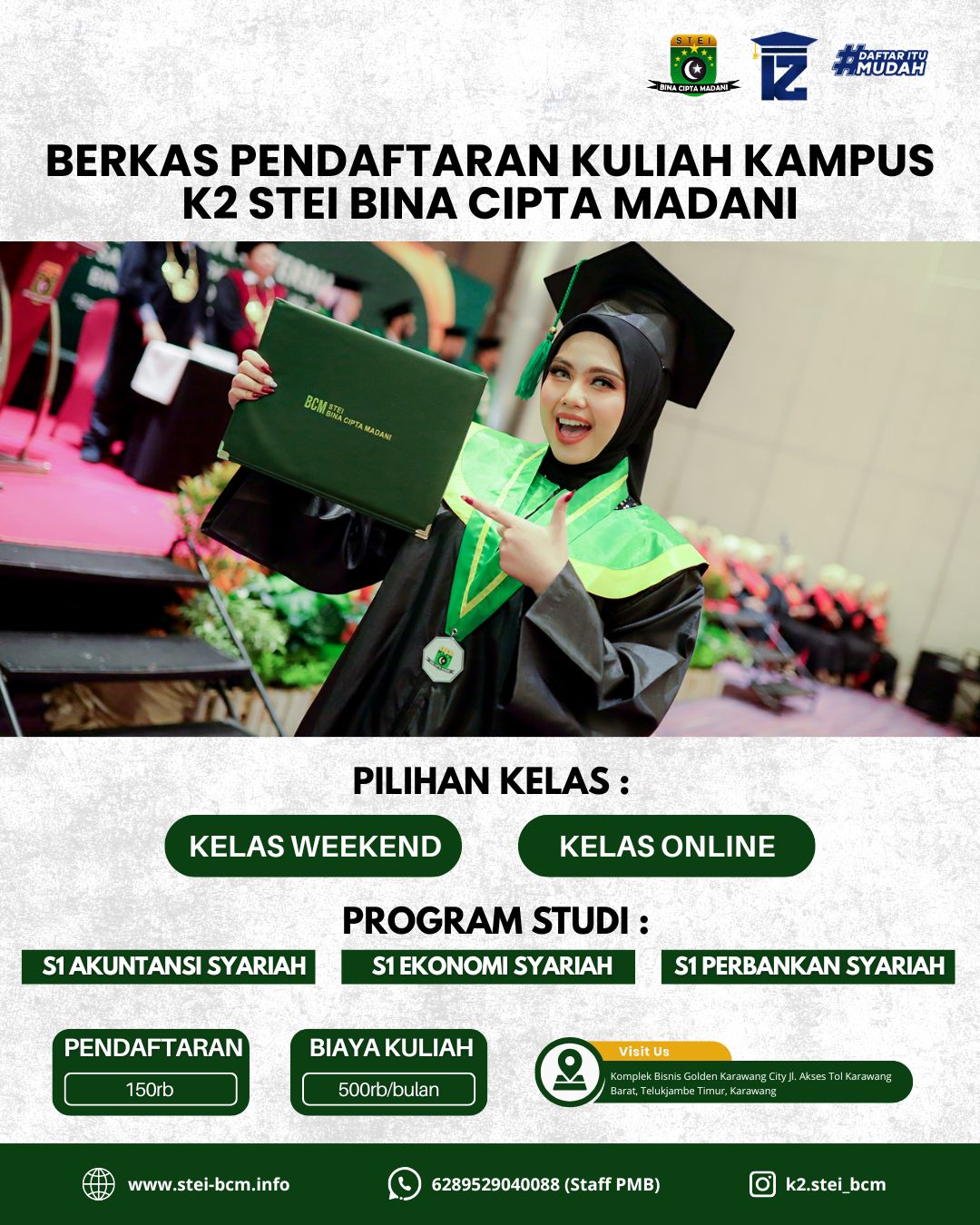 Berkas pendaftaran kampus K2 STEI Bina Cipta Madani